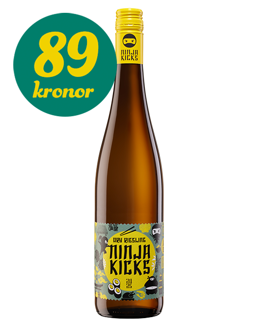 Ninja Kicks Dry Riesling 2025, 89 kronor